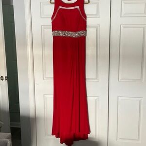 Elegant Red Sleeveless Dress